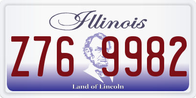 IL license plate Z769982