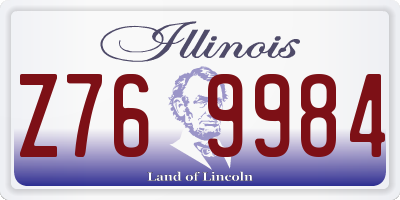 IL license plate Z769984