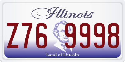 IL license plate Z769998