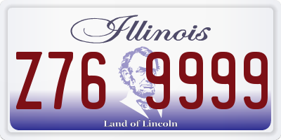 IL license plate Z769999