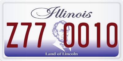 IL license plate Z770010