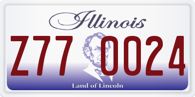 IL license plate Z770024