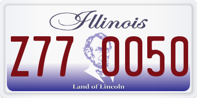 IL license plate Z770050