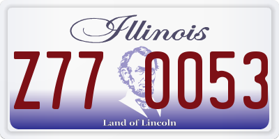 IL license plate Z770053