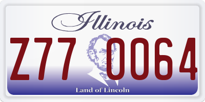 IL license plate Z770064