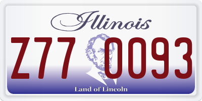 IL license plate Z770093