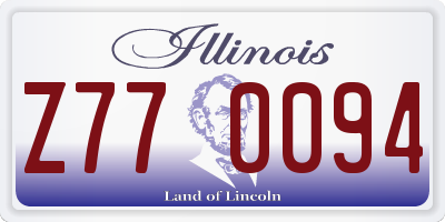 IL license plate Z770094