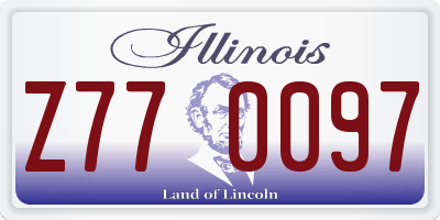 IL license plate Z770097