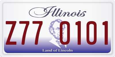 IL license plate Z770101