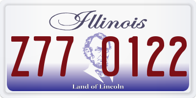 IL license plate Z770122