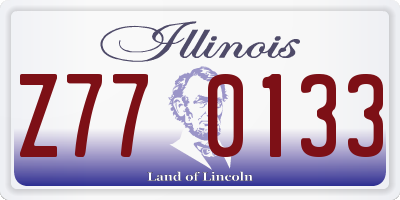 IL license plate Z770133
