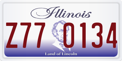IL license plate Z770134