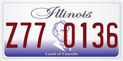 IL license plate Z770136