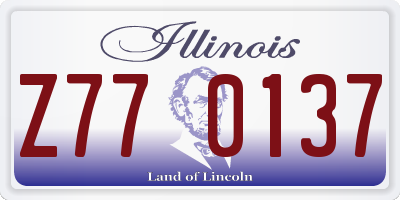 IL license plate Z770137
