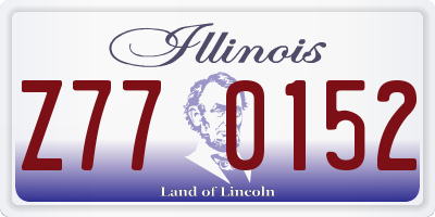 IL license plate Z770152