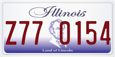 IL license plate Z770154