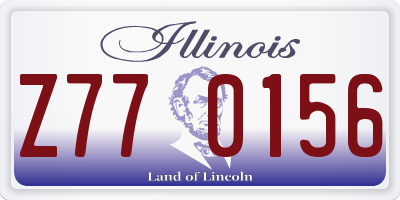 IL license plate Z770156