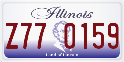 IL license plate Z770159