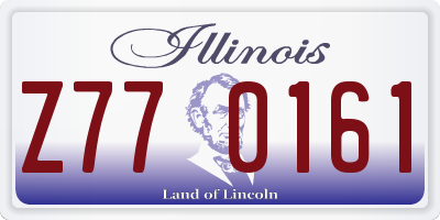 IL license plate Z770161