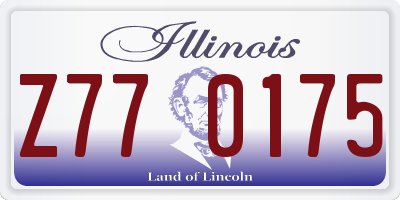 IL license plate Z770175