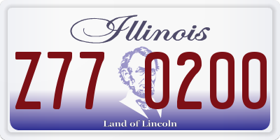 IL license plate Z770200