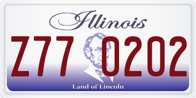 IL license plate Z770202