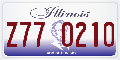 IL license plate Z770210