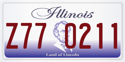 IL license plate Z770211