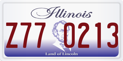 IL license plate Z770213