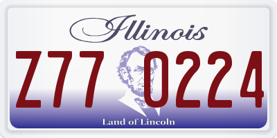 IL license plate Z770224
