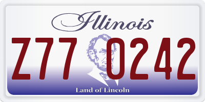 IL license plate Z770242