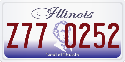 IL license plate Z770252