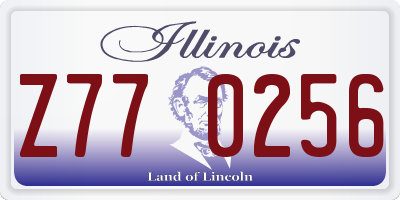 IL license plate Z770256