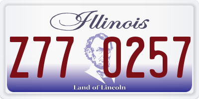 IL license plate Z770257