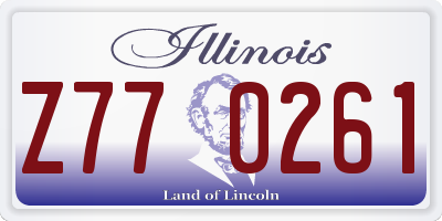IL license plate Z770261
