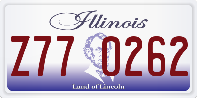 IL license plate Z770262