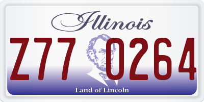 IL license plate Z770264