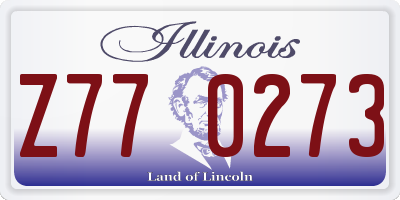IL license plate Z770273