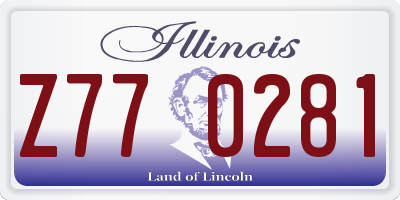 IL license plate Z770281
