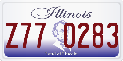 IL license plate Z770283
