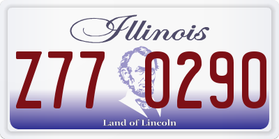 IL license plate Z770290