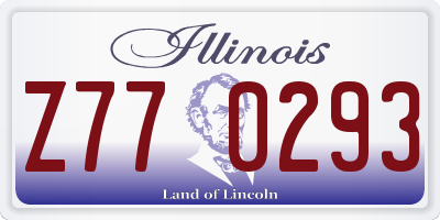 IL license plate Z770293