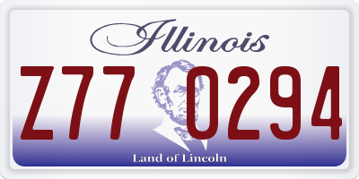 IL license plate Z770294