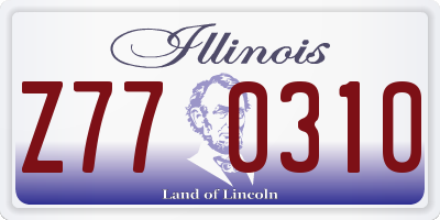 IL license plate Z770310
