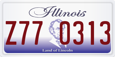 IL license plate Z770313