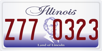 IL license plate Z770323