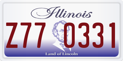 IL license plate Z770331