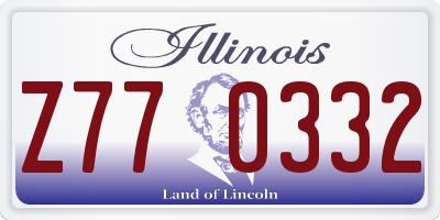 IL license plate Z770332