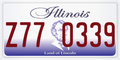 IL license plate Z770339