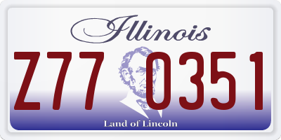IL license plate Z770351